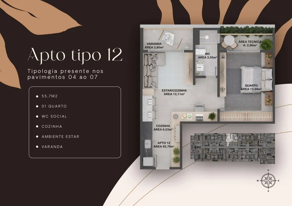 Apartamento, 2 quartos, 72 m² - Foto 16