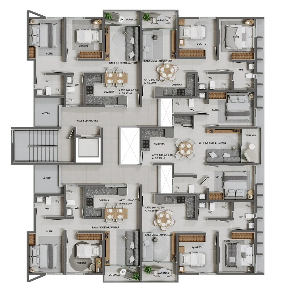 Apartamento, 2 quartos, 48 m² - Foto 16