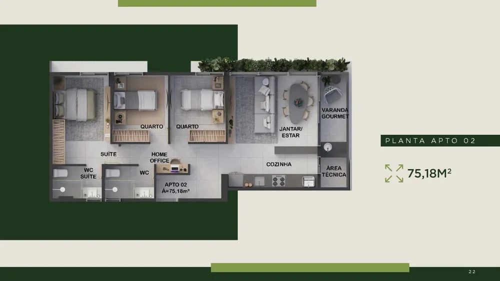 Apartamento, 2 quartos, 56 m² - Foto 12