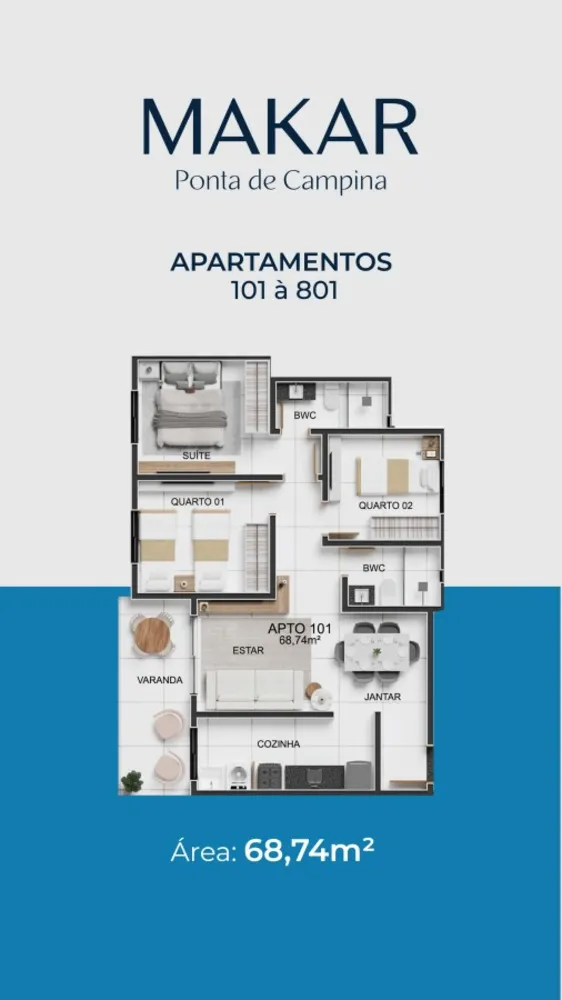Apartamento, 3 quartos, 71 m² - Foto 10