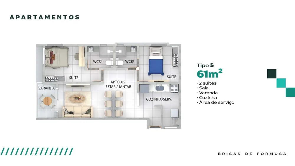 Apartamento, 2 quartos, 61 m² - Foto 9