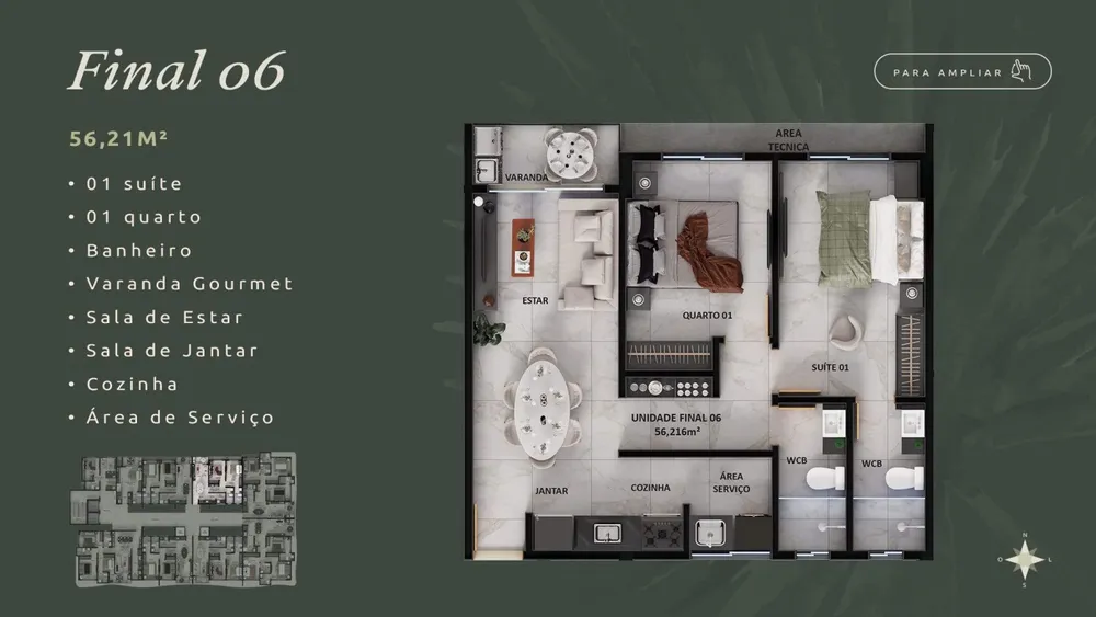 Apartamento, 2 quartos, 56 m² - Foto 12