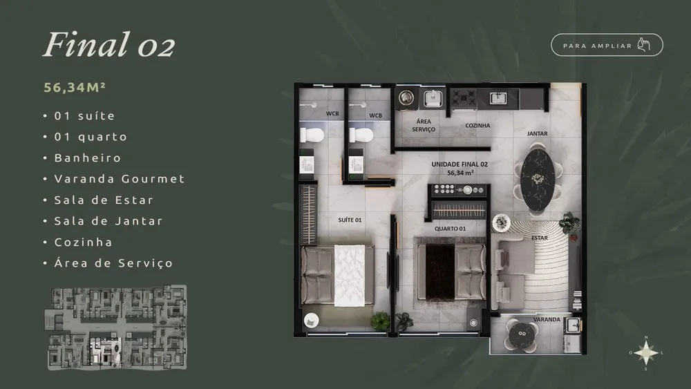 Apartamento, 2 quartos, 56 m² - Foto 10