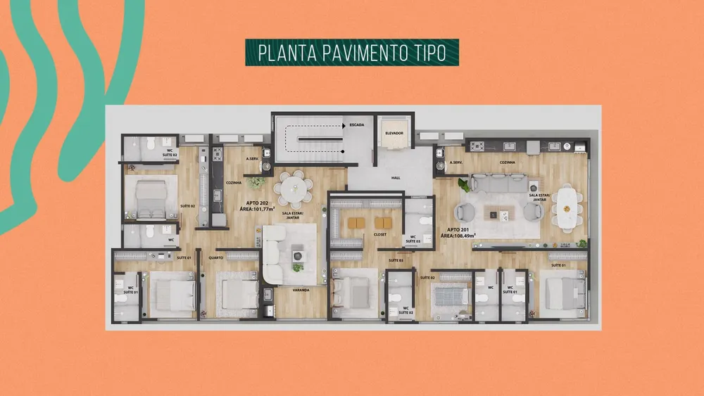 Apartamento, 3 quartos, 101 m² - Foto 6