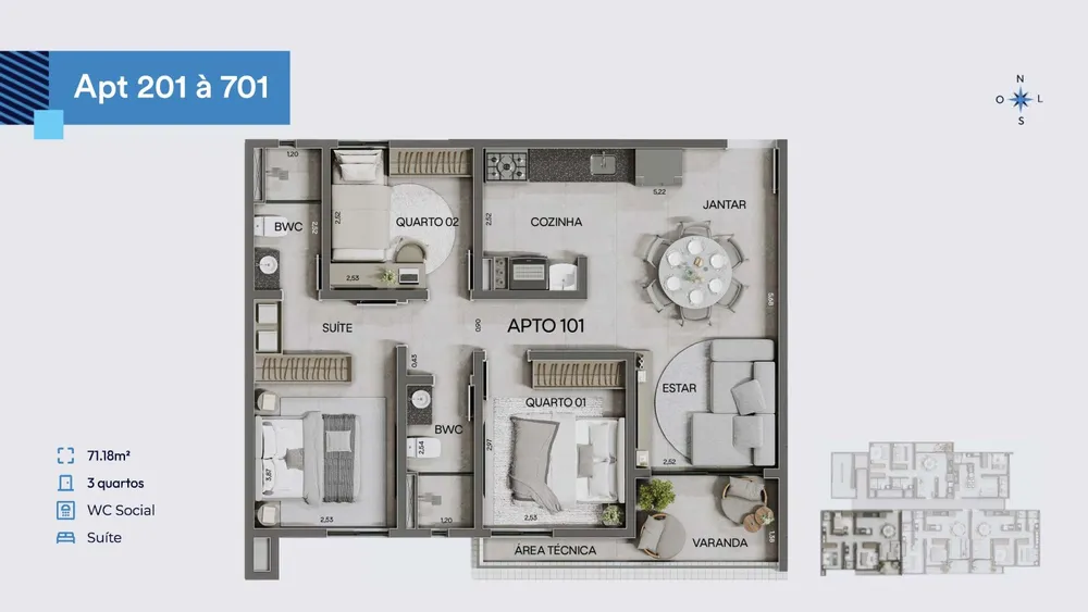 Apartamento, 2 quartos, 61 m² - Foto 9