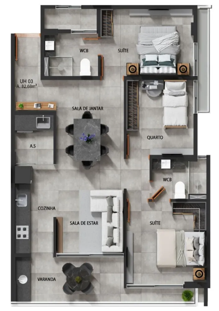 Apartamento, 3 quartos, 82 m² - Foto 12