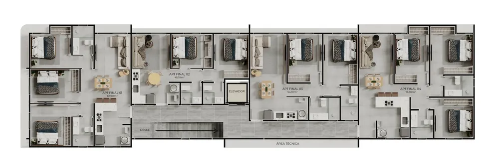 Apartamento, 3 quartos, 69 m² - Foto 16