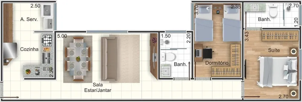 Apartamento, 2 quartos, 62 m² - Foto 15
