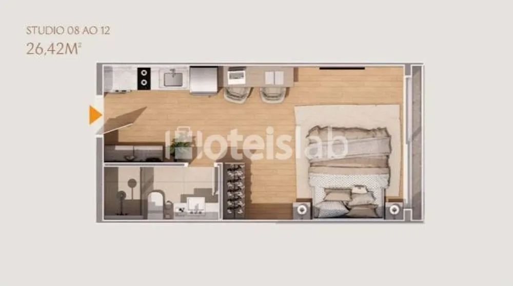 Flat/Apart Hotel, 2 quartos, 40 m² - Foto 5