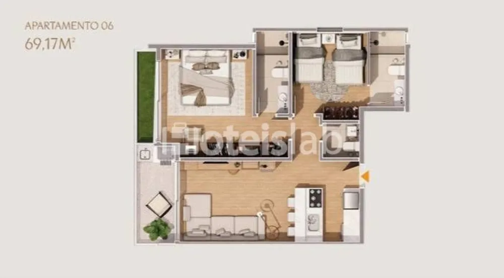 Flat/Apart Hotel, 2 quartos, 40 m² - Foto 6