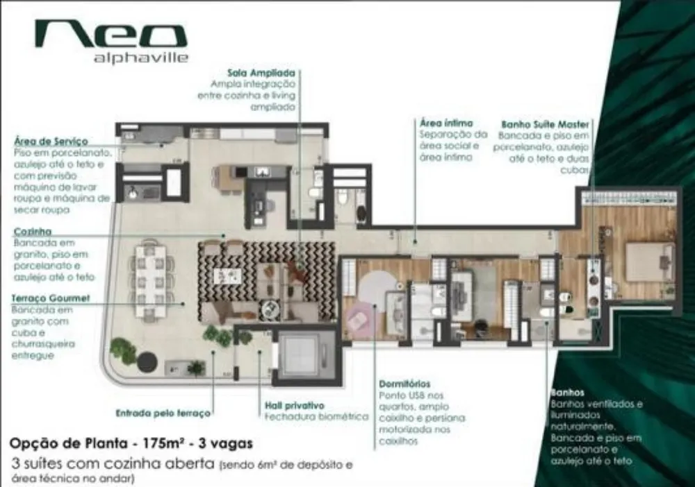 Apartamento, 3 quartos, 175 m² - Foto 2