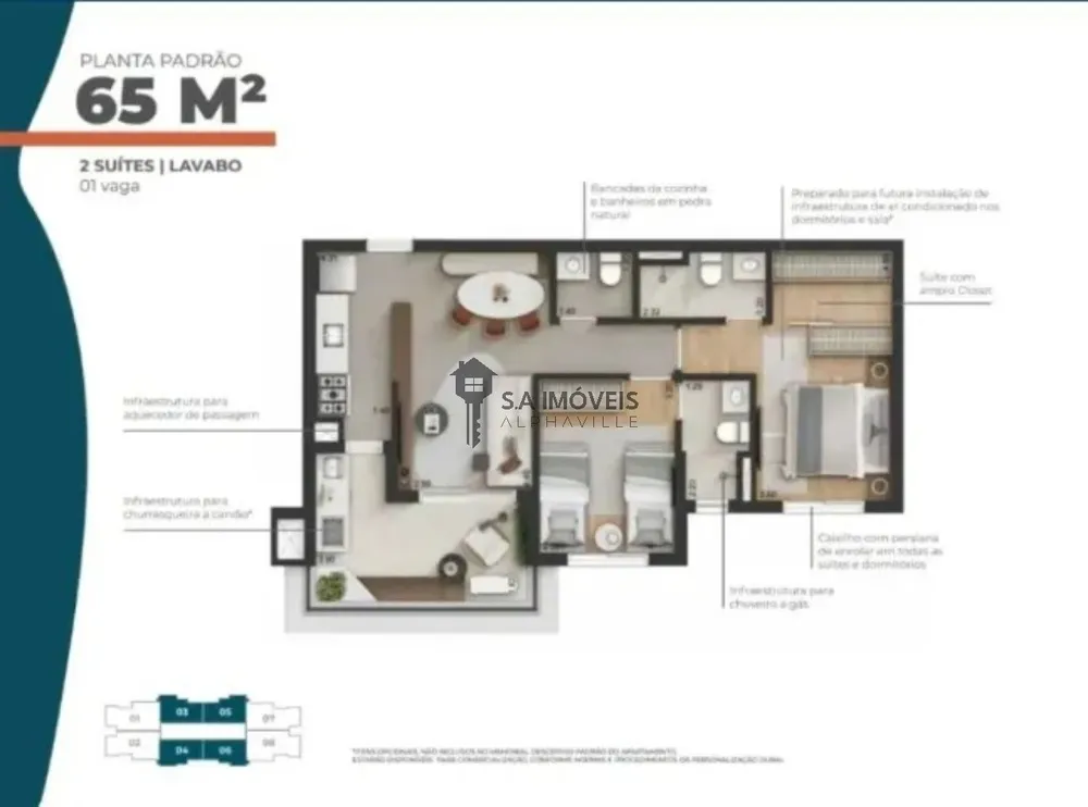Apartamento, 2 quartos, 65 m² - Foto 4