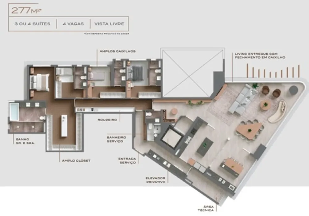 Apartamento, 4 quartos, 277 m² - Foto 1