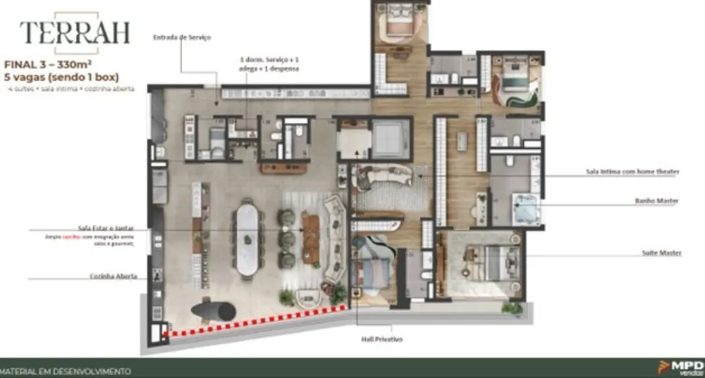 Apartamento, 3 quartos, 240 m² - Foto 4