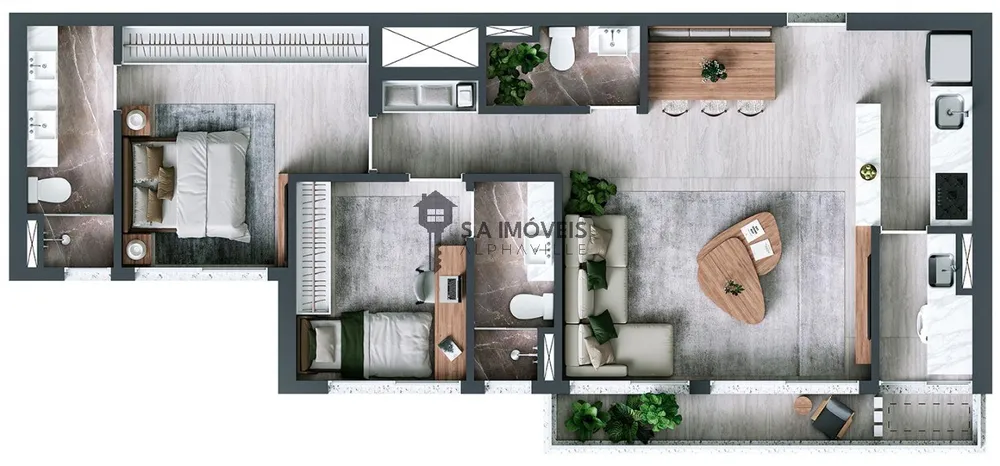 Apartamento, 2 quartos, 82 m² - Foto 3