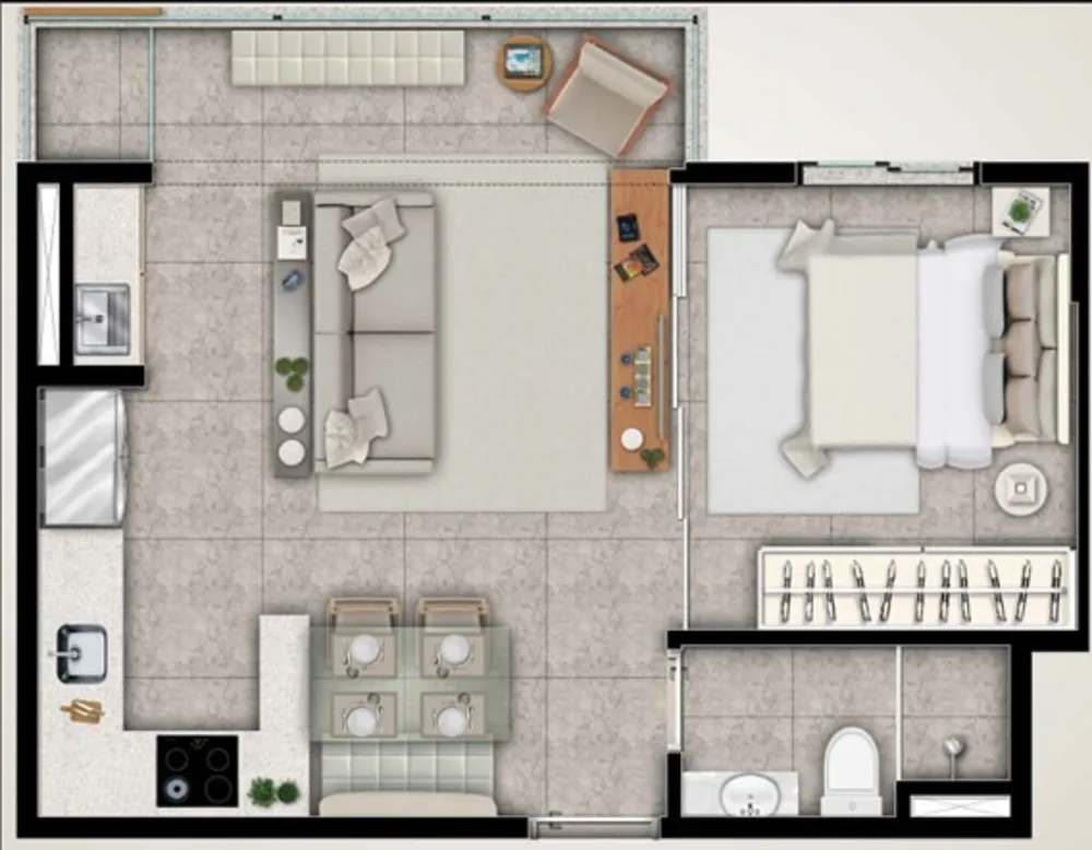 Apartamento, 1 quarto, 40 m² - Foto 4