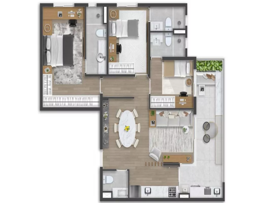 Apartamento à venda com 2 quartos, 63m² - Foto 3