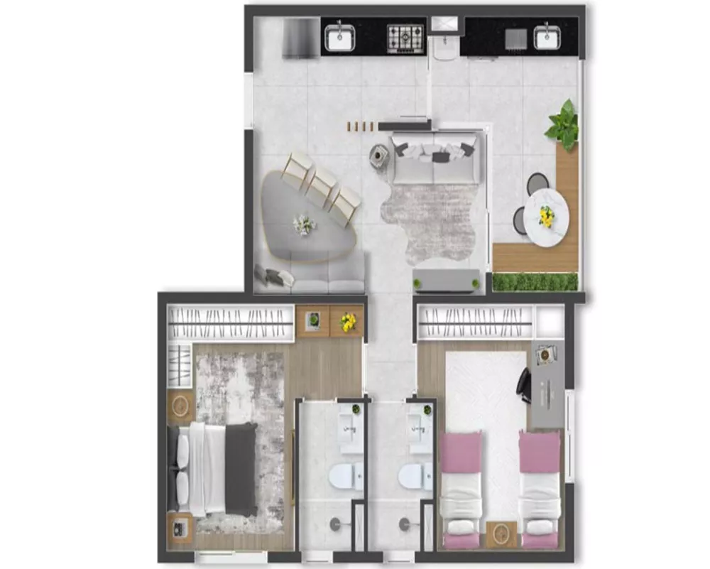 Apartamento à venda com 2 quartos, 63m² - Foto 4