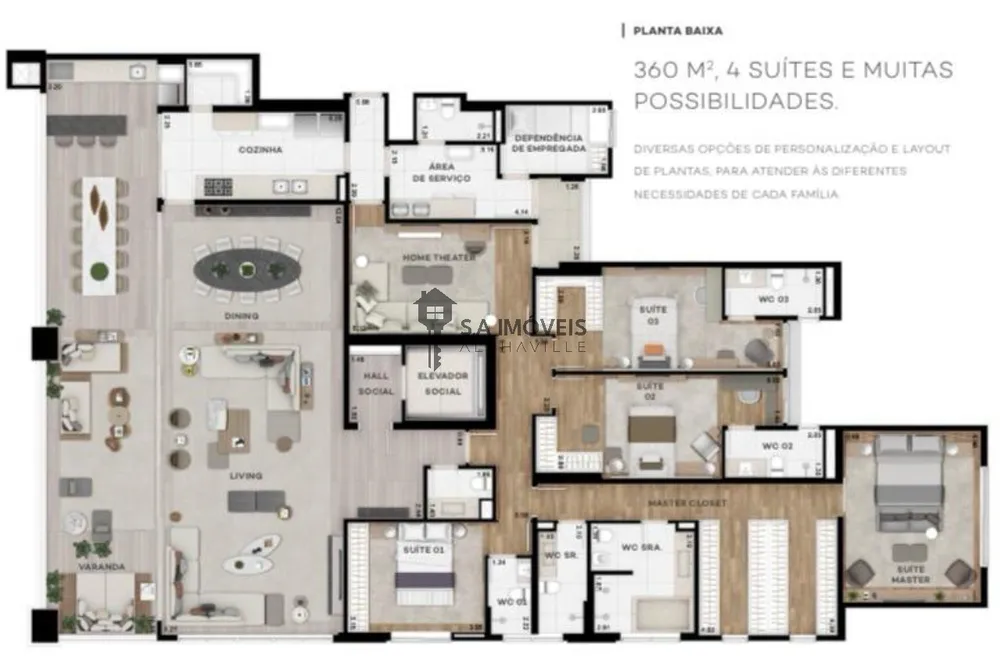 Apartamento, 4 quartos, 360 m² - Foto 3