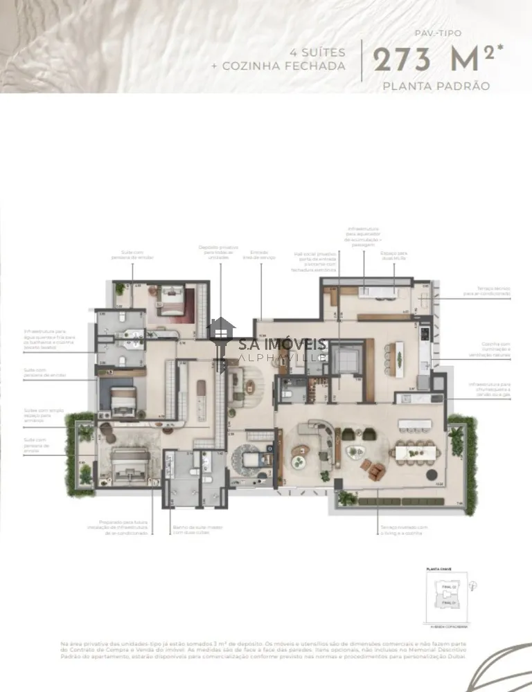 Apartamento, 4 quartos, 273 m² - Foto 12