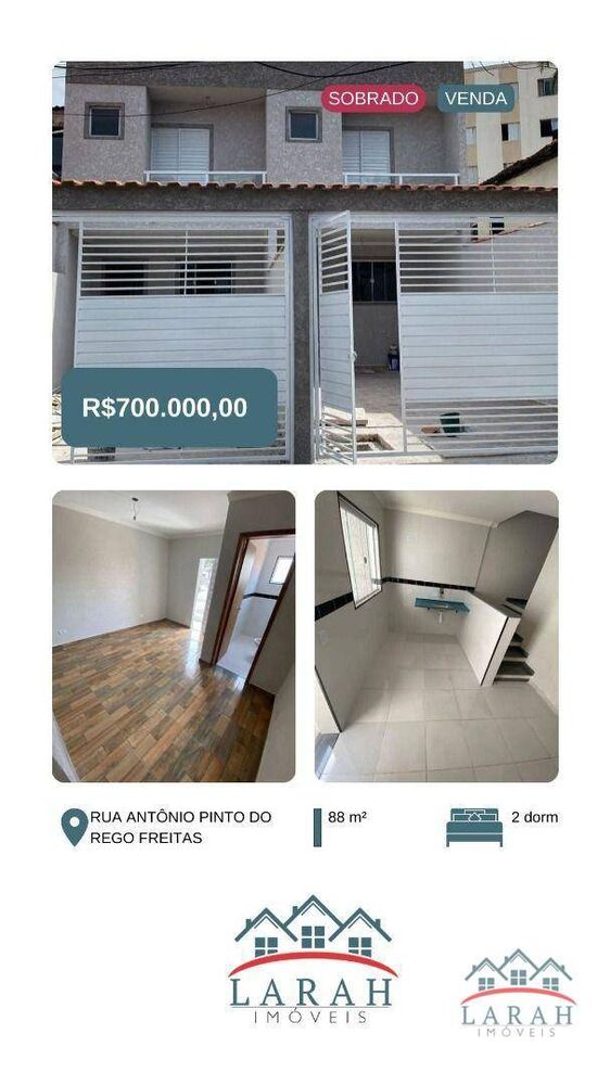 Sobrado, 2 quartos, 88 m² - Foto 1