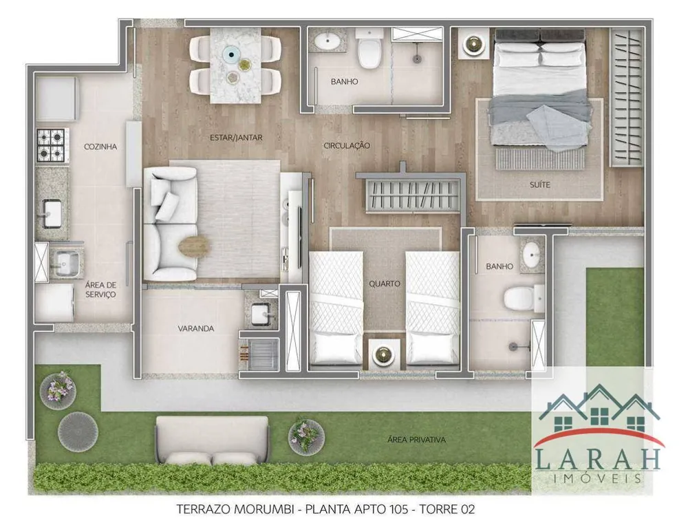 Apartamento, 2 quartos, 80 m² - Foto 1