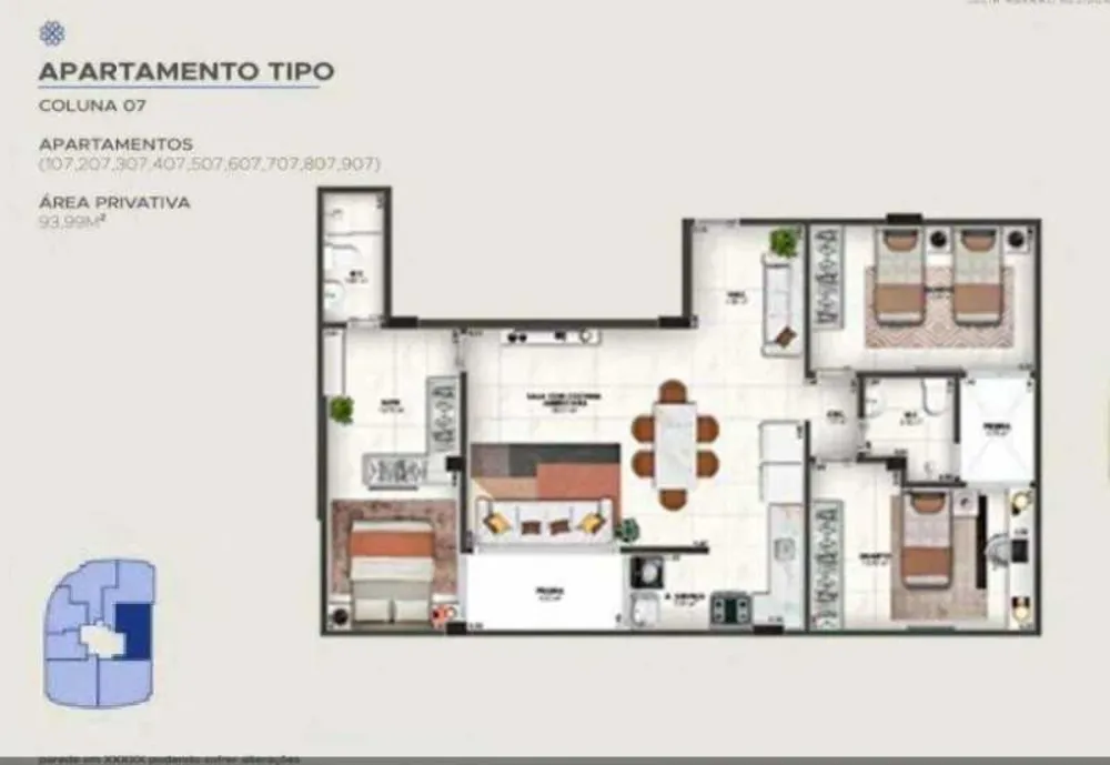 Apartamento, 3 quartos, 94 m² - Foto 4