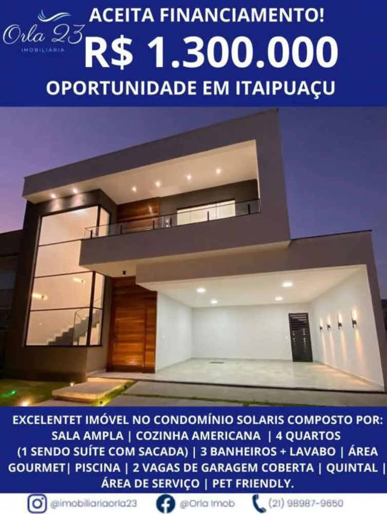 Casa de Condomínio, 4 quartos - Foto 1