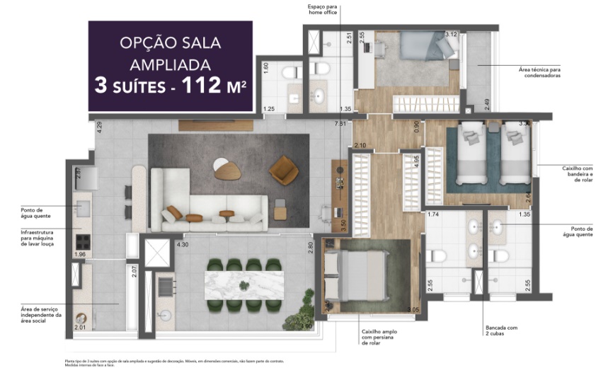 Apartamento, 3 quartos, 112 m² - Foto 11