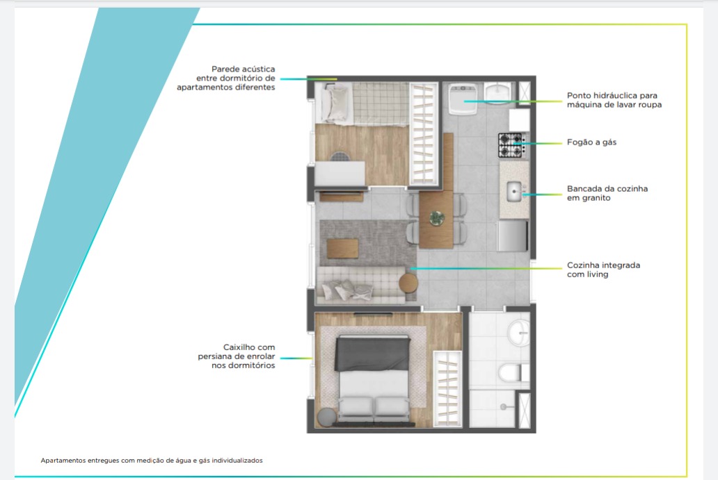 Apartamento à venda com 2 quartos, 35m² - Foto 4