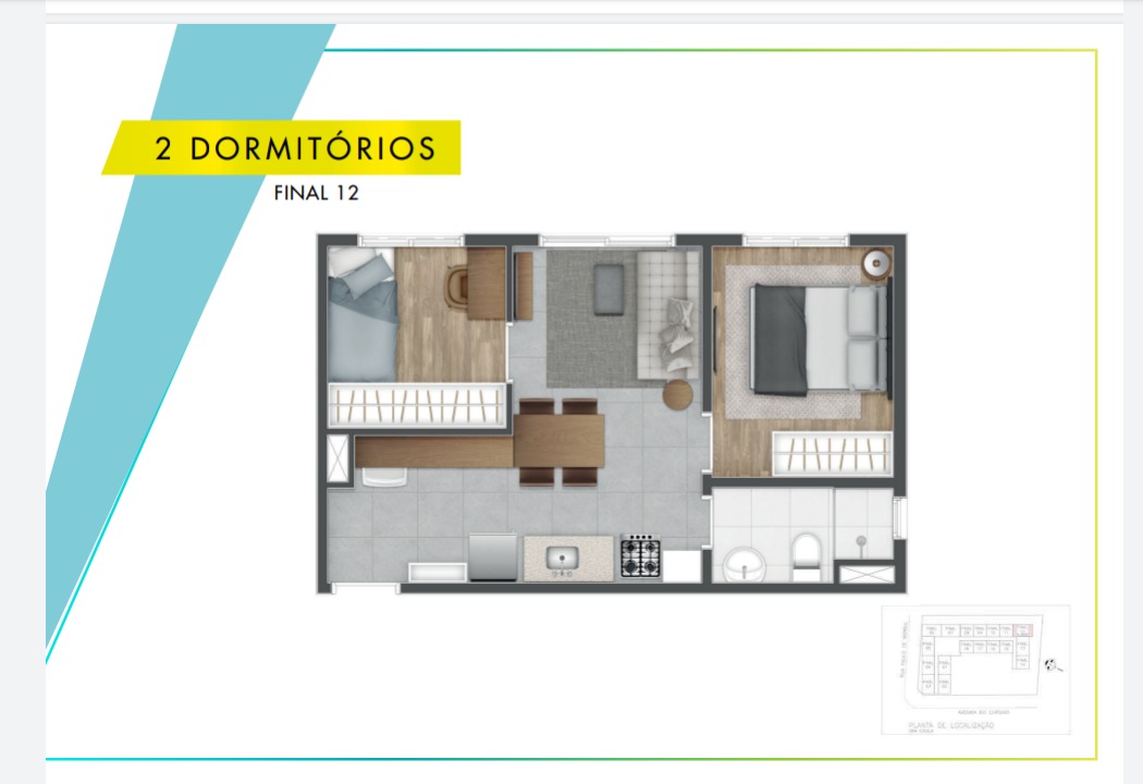 Apartamento à venda com 2 quartos, 35m² - Foto 12