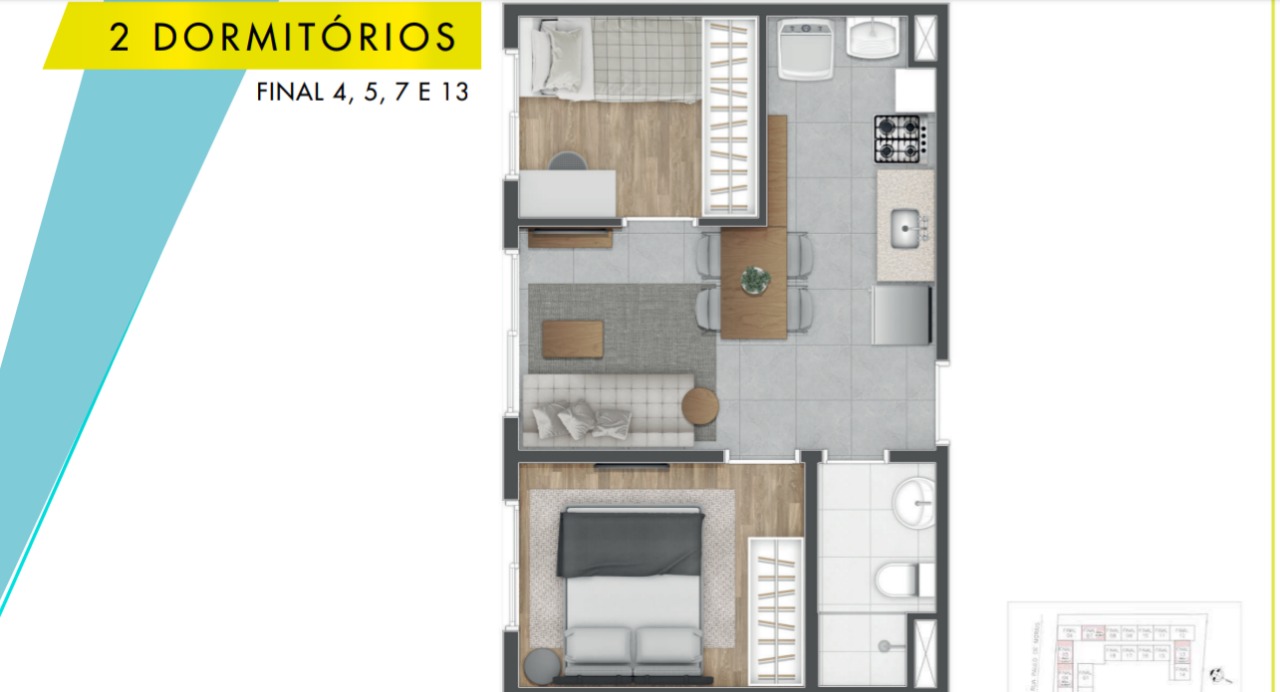 Apartamento à venda com 2 quartos, 35m² - Foto 14