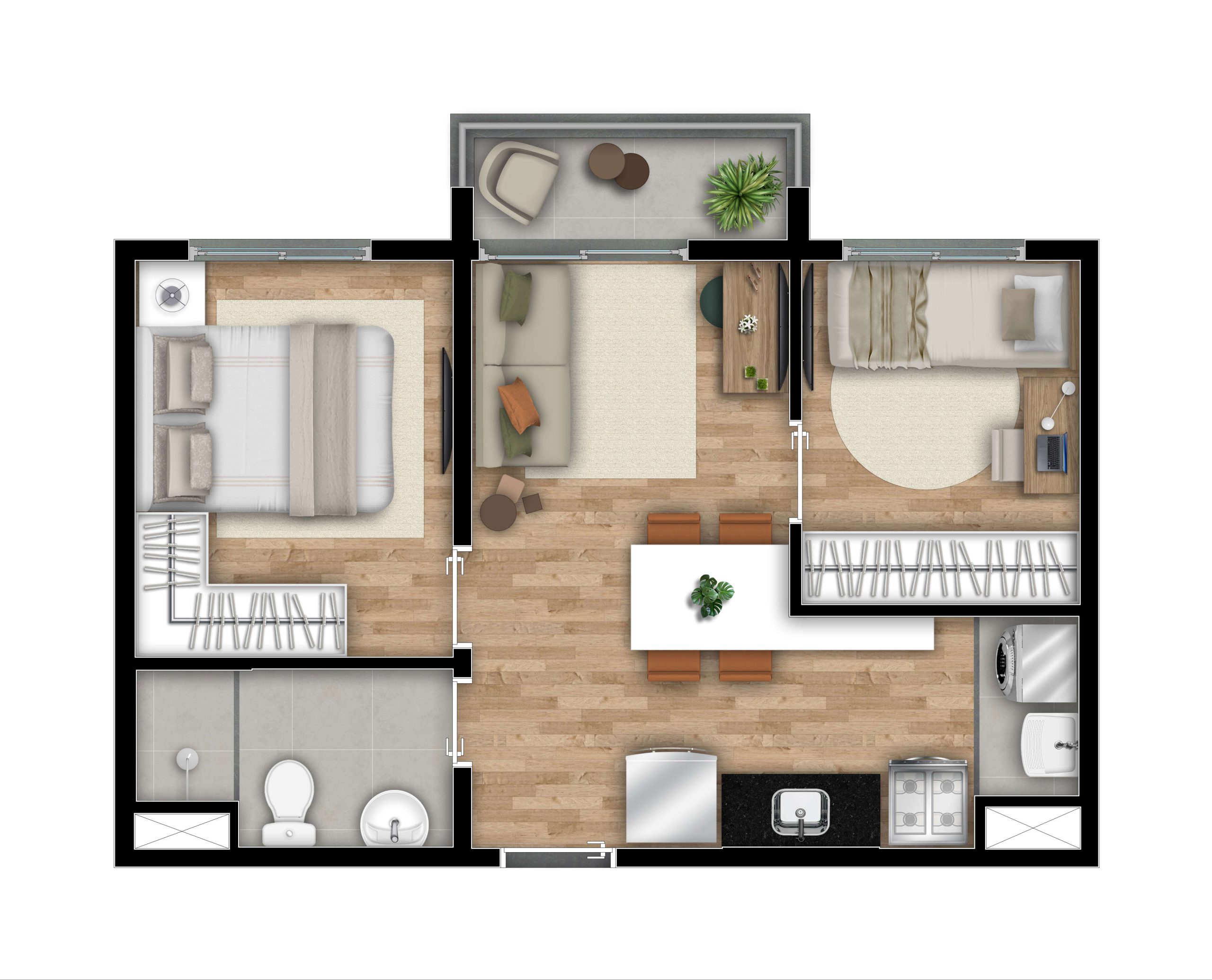 Apartamento à venda com 2 quartos, 37m² - Foto 10