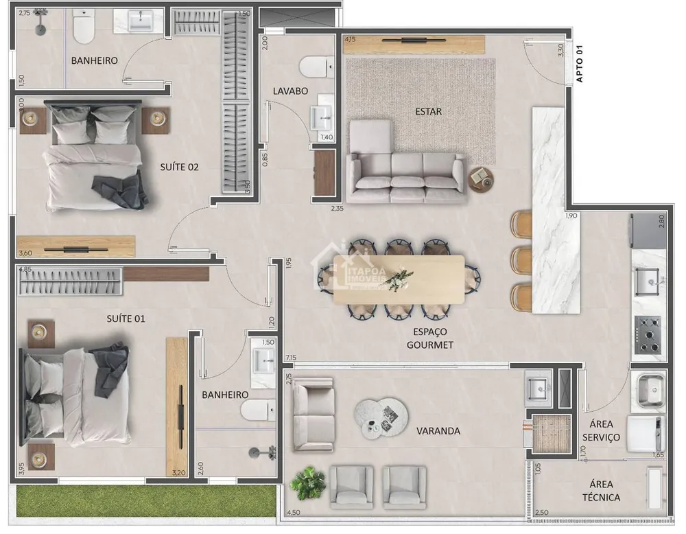 Apartamento, 2 quartos, 104 m² - Foto 16