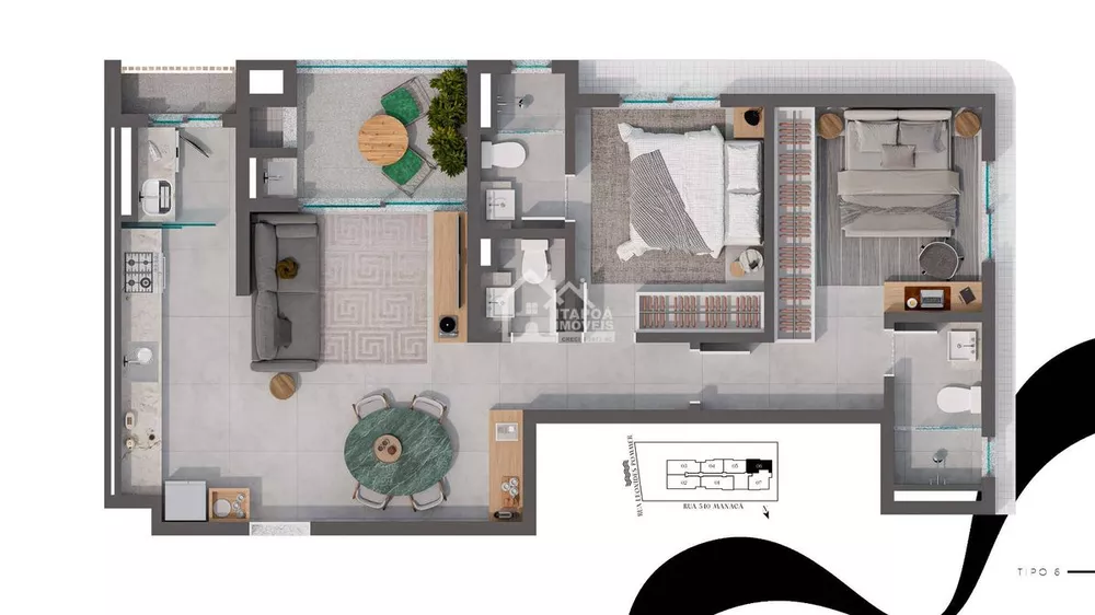 Apartamento, 2 quartos, 75 m² - Foto 3