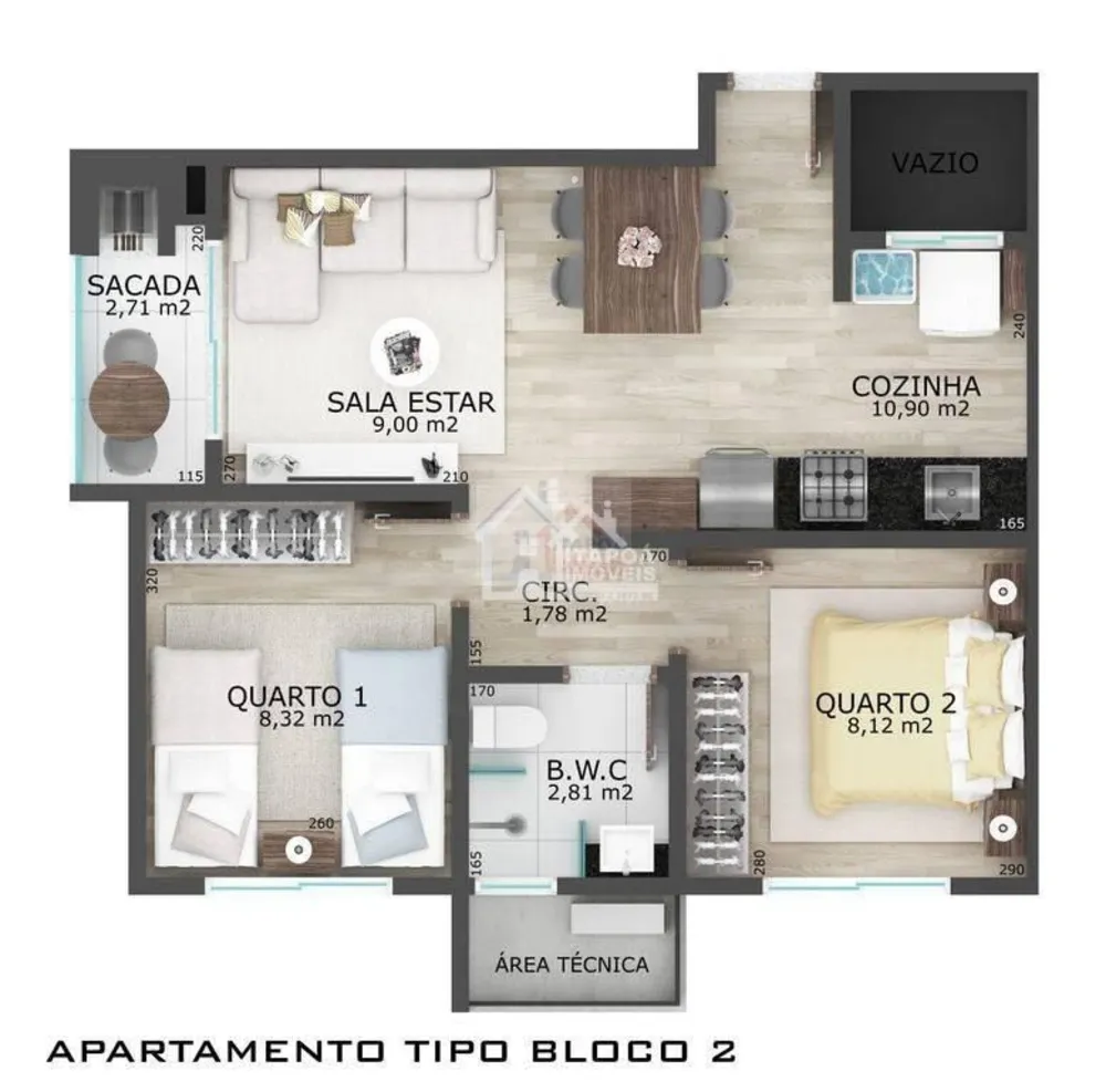 Apartamento, 2 quartos - Foto 8