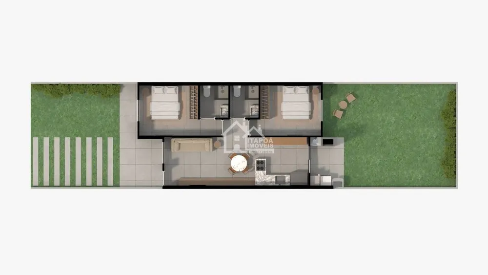 Casa, 2 quartos, 60 m² - Foto 8
