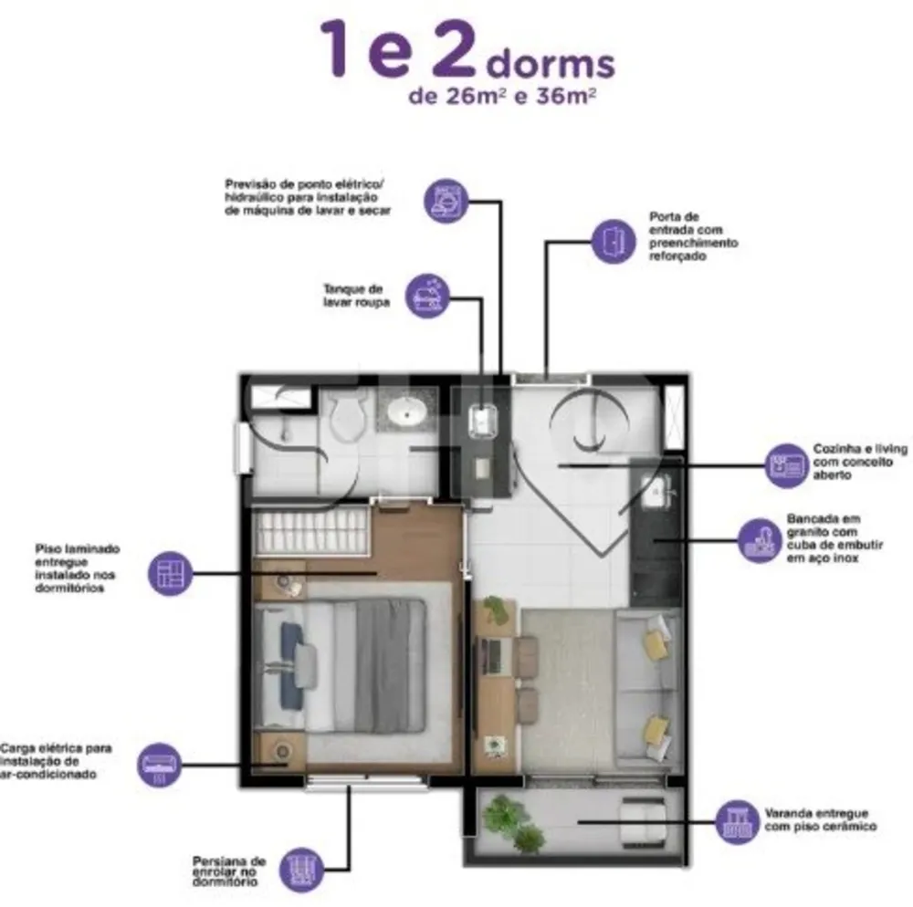 Apartamento, 1 quarto, 26 m² - Foto 4