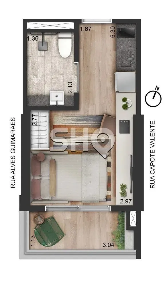 Apartamento, 1 quarto, 27 m² - Foto 13
