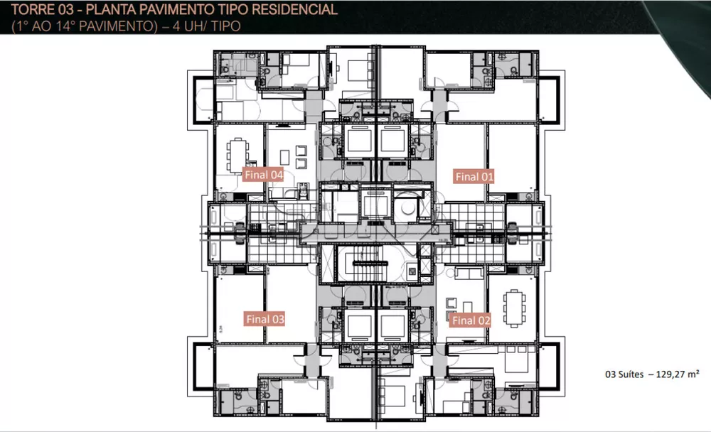 Cobertura Lançamentos com 4 quartos, 305m² - Foto 24