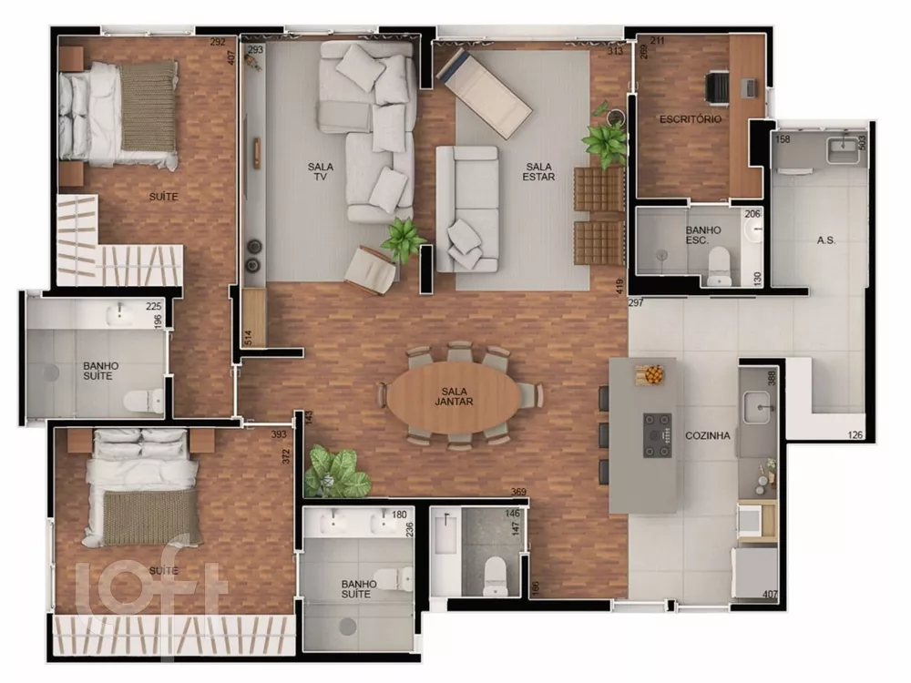 Apartamento à venda com 2 quartos, 127m² - Foto 4