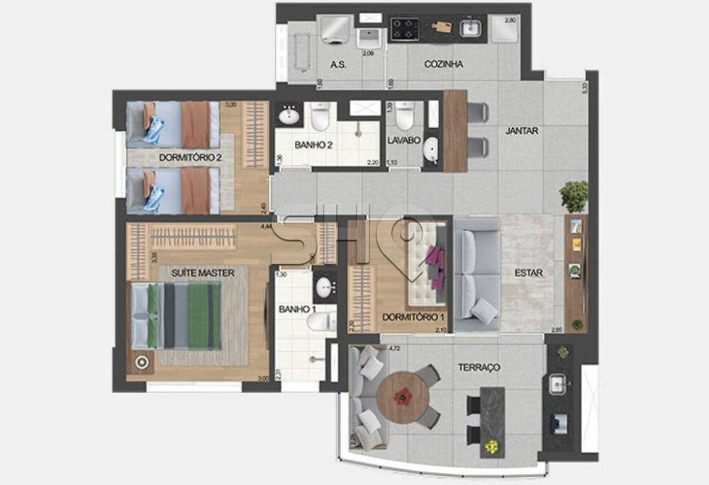 Apartamento, 2 quartos, 66 m² - Foto 7