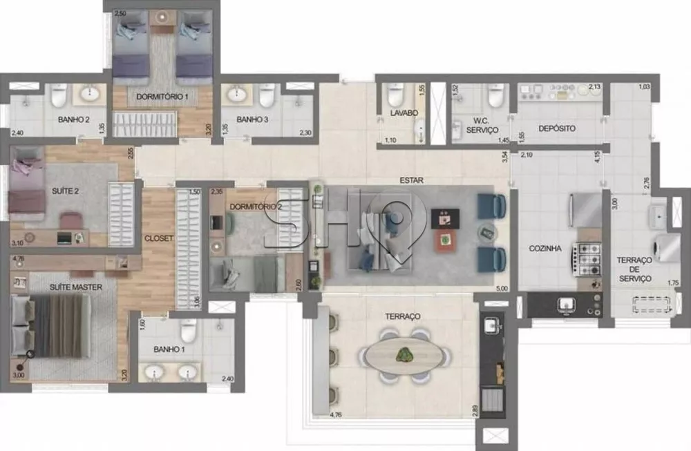 Apartamento Lançamentos com 2 quartos, 92m² - Foto 23