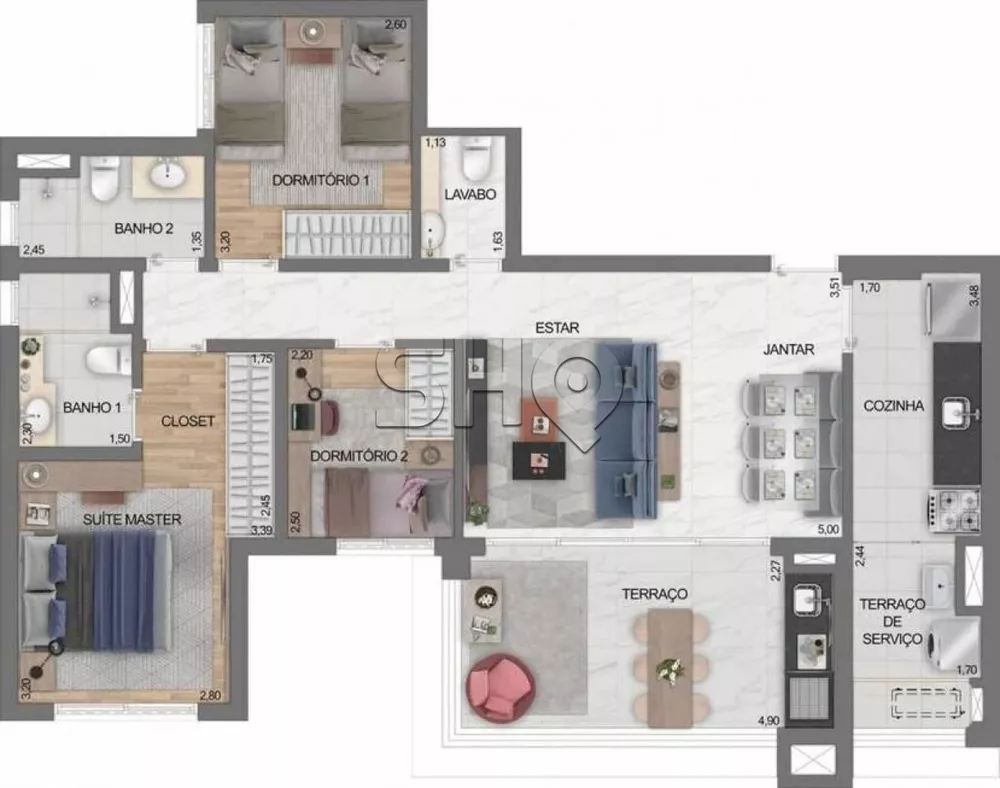 Apartamento Lançamentos com 2 quartos, 92m² - Foto 26