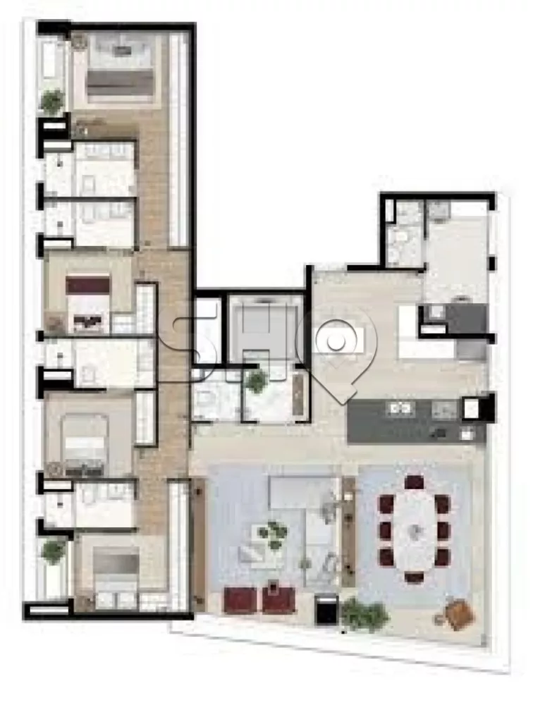 Apartamento Lançamentos com 3 quartos, 142m² - Foto 3