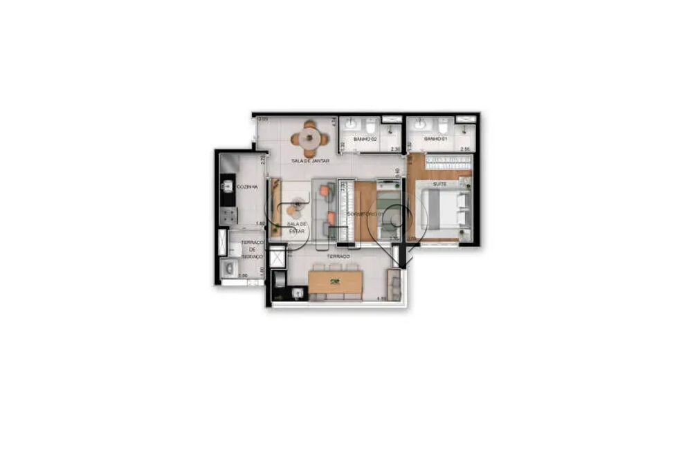 Apartamento, 2 quartos, 65 m² - Foto 3