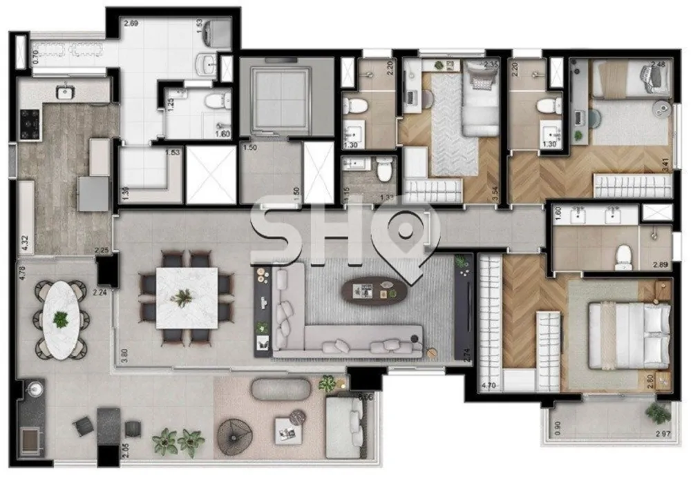 Apartamento, 3 quartos, 157 m² - Foto 15