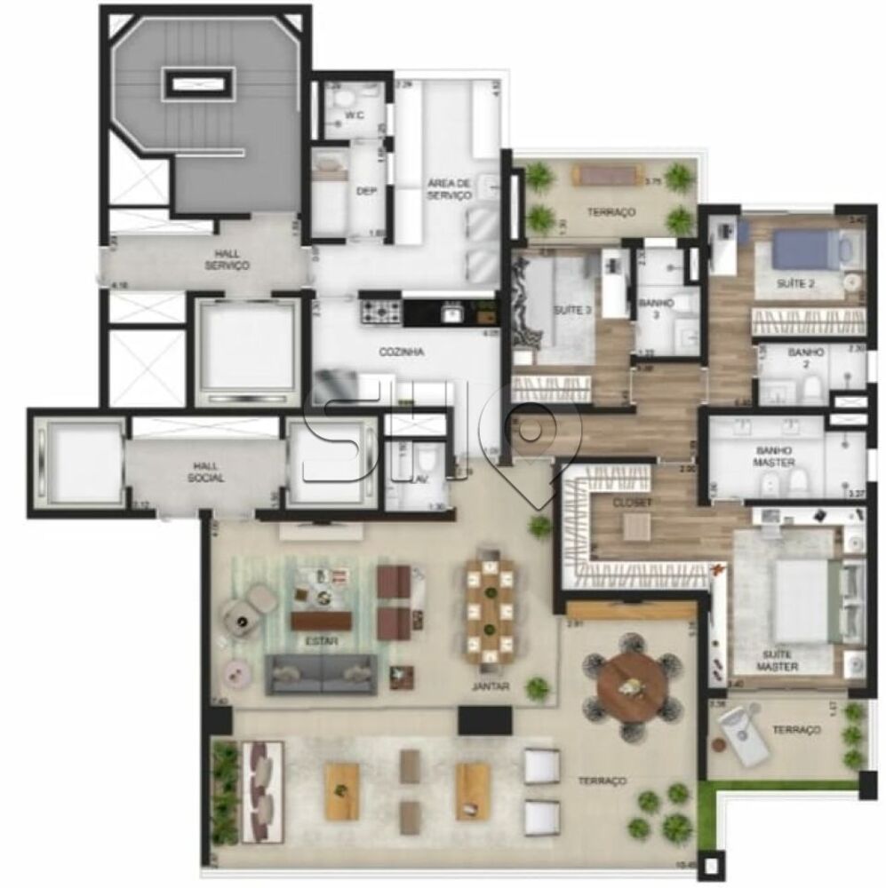 Apartamento, 3 quartos, 208 m² - Foto 6