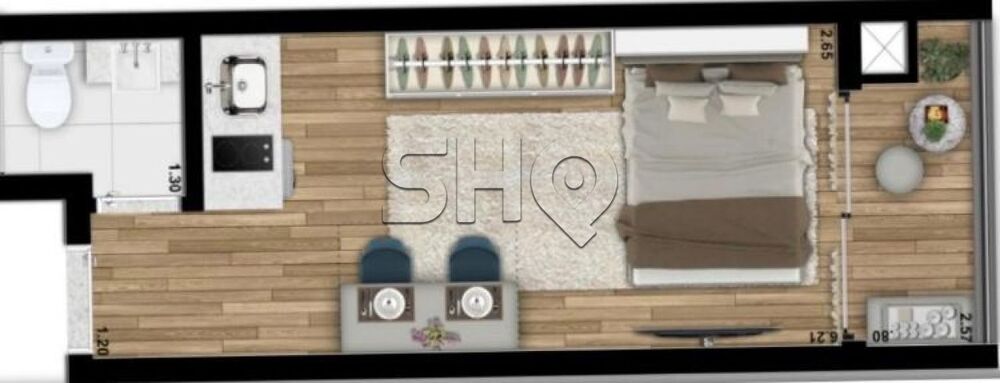 Apartamento à venda com 1 quarto, 24m² - Foto 9