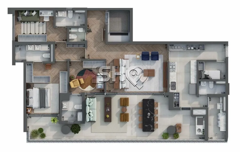 Apartamento, 3 quartos, 178 m² - Foto 4